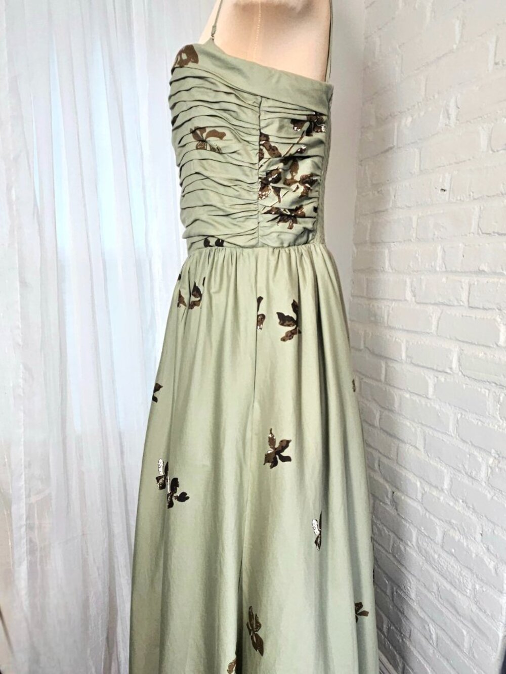 Reformation Kastoria Iris Border Dress Size 12 NWT Smocked Bodice Floral Maxi - Picture 9 of 16